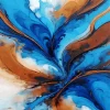 Abstract Brown And Blue Art Diamond Painting