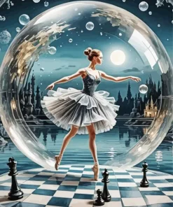 Ballerina In A Bubble Diamond Painting