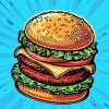 Big Tasty Burger Pop Art Diamond Painting
