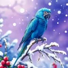 Blue Parrot Diamond Painting