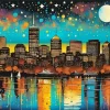 Boston Skyline Art Diamond Painting