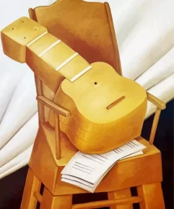 Botero Guitar And Chair Diamond Painting