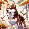 Brown Husky Diamond Painting