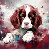 Brown Springer Spaniel Puppy Diamond Painting
