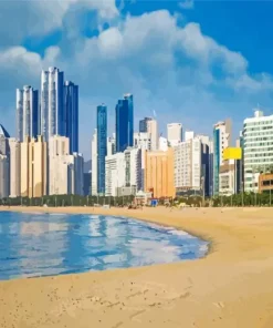 Busan South Korea Haeundae Beach Diamond Painting