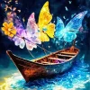 Butterfly Boat Diamond Painting