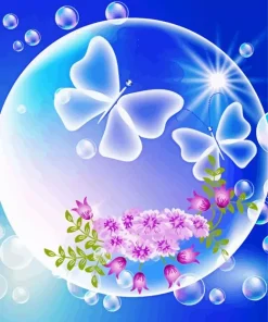 Butterfly Bubbles Diamond Painting