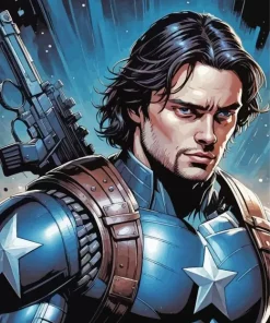 Captain America Bucky Art Diamond Painting