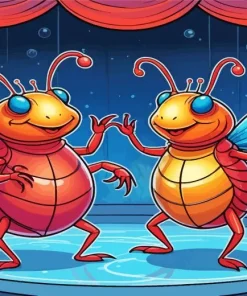 Cartoon Bugs Dancing Diamond Painting