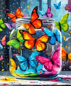 Colorful Butterflies Diamond Painting