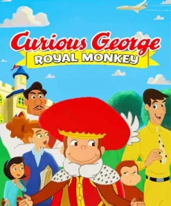 Curious George Royal Monkey Diamond Painting
