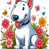 Cute Bull Terrier Diamond Painting