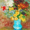 Flowers In A Blue Vase Art Diamond Painting
