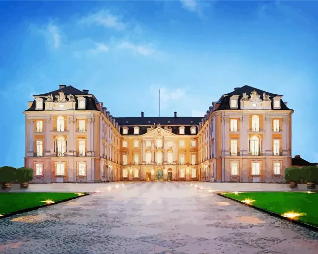 Germany Bruhl Castle Diamond By Numbers Germany Bruhl Castle Diamond Painting