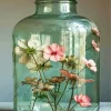 Glass Bottle With Flowers Diamond Painting