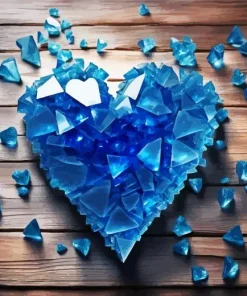 Glass Broken Heart Diamond Painting