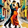 Illustration Buenos Aires Tango Dancers Diamond Painting