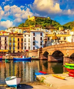 Italy Bosa Town Diamond Painting