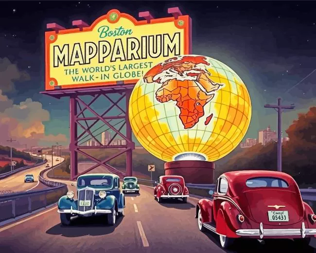 Massachusetts Boston mapparium Diamond Dotz Massachusetts Boston Mapparium Diamond Painting