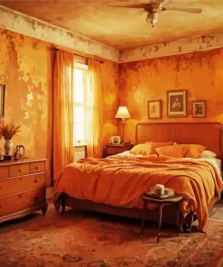 Old Burnt Orange Room Diamond Painting
