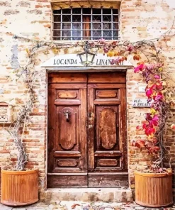 Old Wooden Brown Door Diamond Painting