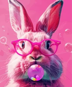 Rabbit Bubble Gum Diamond Painting
