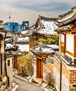 Seoul Bukchon Hanok Village Diamond Painting