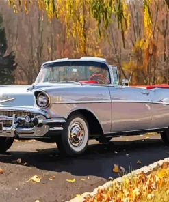 Silver Buick Bel Air Diamond Painting
