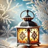 Snow Lantern Diamond Painting