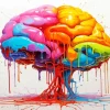 Splatter Colorful Brain Diamond Painting