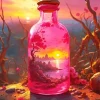 Sunset Bottle Scenery Diamond Painting
