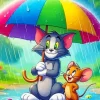 Tom And Jerry In Winter Diamond Painting