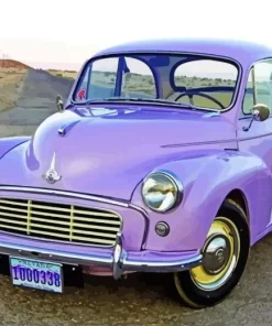 Vintage Bright Purple Car Diamond Painting
