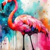 Abstract Flamingo Art Diamond Painting