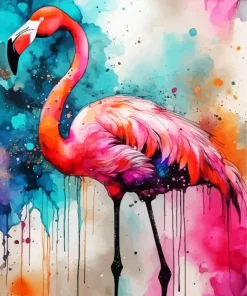 Abstract Flamingo Art Diamond Painting