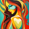Abstract Lady Diamond Painting