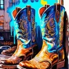 Aesthetic Cowboy Boots Art Diamond Painting