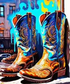 Aesthetic Cowboy Boots Art Diamond Painting