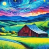 Aesthetic Field Barn Diamond Painting