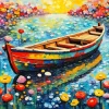 Aesthetic Flower Boat Art Diamond Painting
