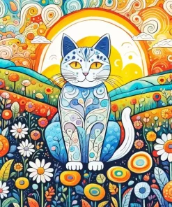 Aesthetic Folk Art Flower Diamond Painting