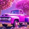 Aesthetic Ford Purple Car Diamond Painting