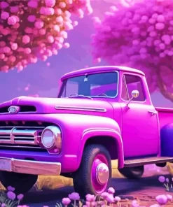 Aesthetic Ford Purple Car Diamond Painting