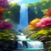 Aesthetic Forest Waterfall Diamond Painting
