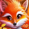 Aesthetic Fox In Autumn Art Diamond Painting