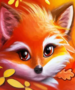 Aesthetic Fox In Autumn Art Diamond Painting