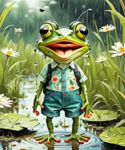 Aesthetic Funny Frog Diamond Painting