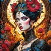 Aesthetic Goth Girl Art Diamond Painting