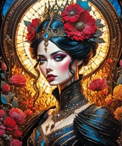 Aesthetic Goth Girl Art Diamond Painting