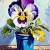 Aesthetic Pansy Diamond Painting